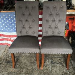 2 upholstered chairs