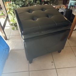 Brown Storage Ottoman 