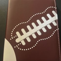 Football Stitch Design Zippered Pouch / Notebook Cover