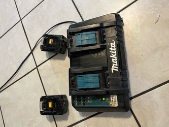 Makita Dual Charger with 18V  3.0Ah and 5.0Ah Batteries