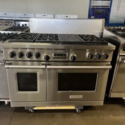 WOLF 48”WIDE DUAL FUEL RANGE STOVE WITH GRIDDLE 