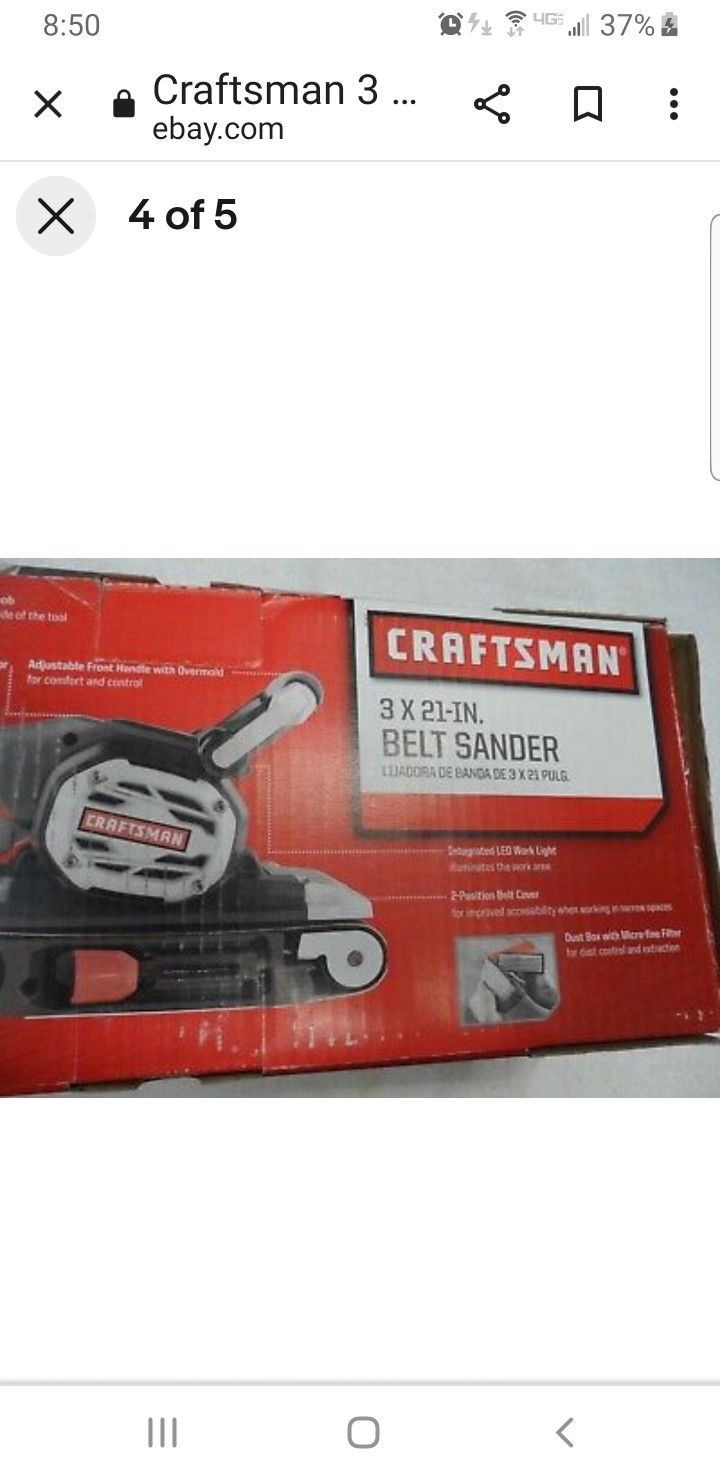 Craftsman 3 x 21-in. 8A Belt Sander 9-39596