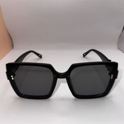 Saint Laurent Square Black Plastic Frame Tinted Lens  