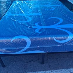 Brand New Queen Size Memory Foam Mattress And Bed Frame Free Delivery Depends On Location 