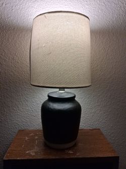 Table Lamp with Ceramic Base and Linen Shade