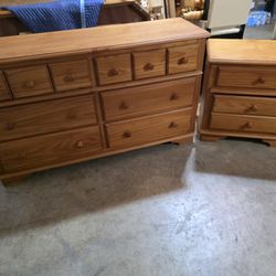 6 Drawer Dresser & One Nightstand 2 Drawers