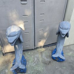 Dolphin Fountain Statues 