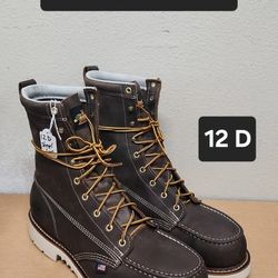 Thorogood Work Boot Size 12 D STEEL MOC TOE 