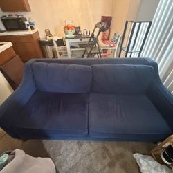 Blue Fabric Couch 