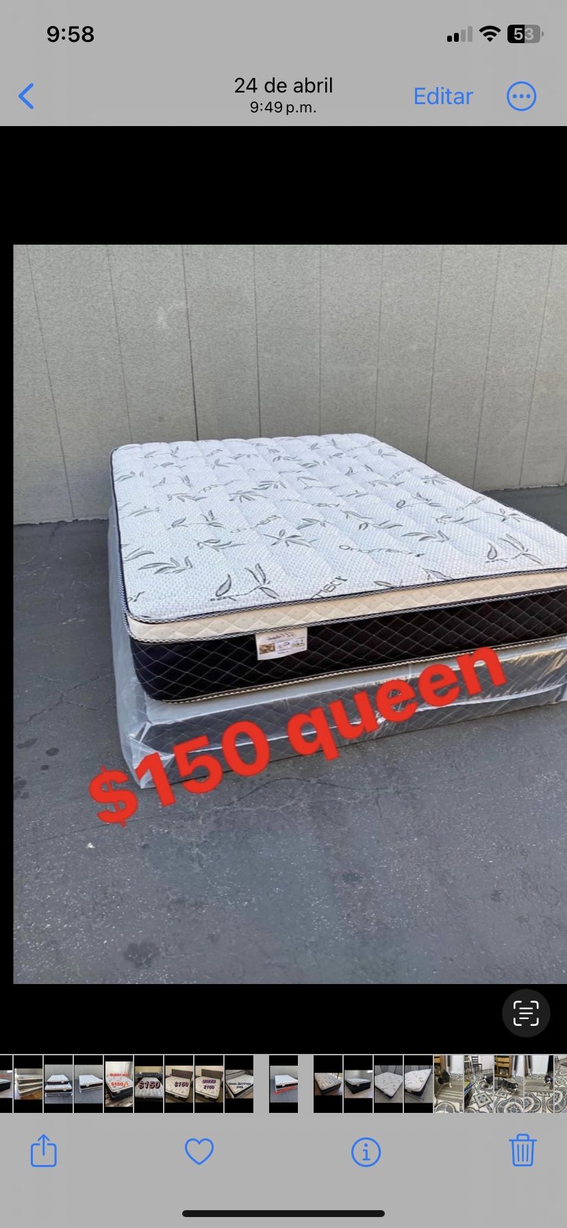 new orthopedic Pillow top mattresses Colchones nuevos ortopédicos pillow top Queen size $150 - $210 With Box Spring Full size $140 - $200 With B