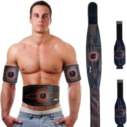Fitness Workout Toner Abs Training Belt for Abdominal/Waist/Arm/Leg Full Set Fit 23''-60'' Black