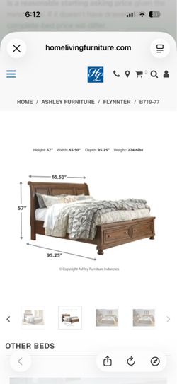 Dark Wood Panel Bed Headboard