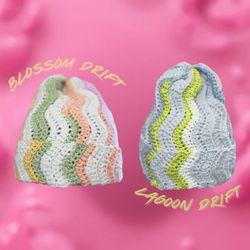 Wave Ripple Crochet Beanies