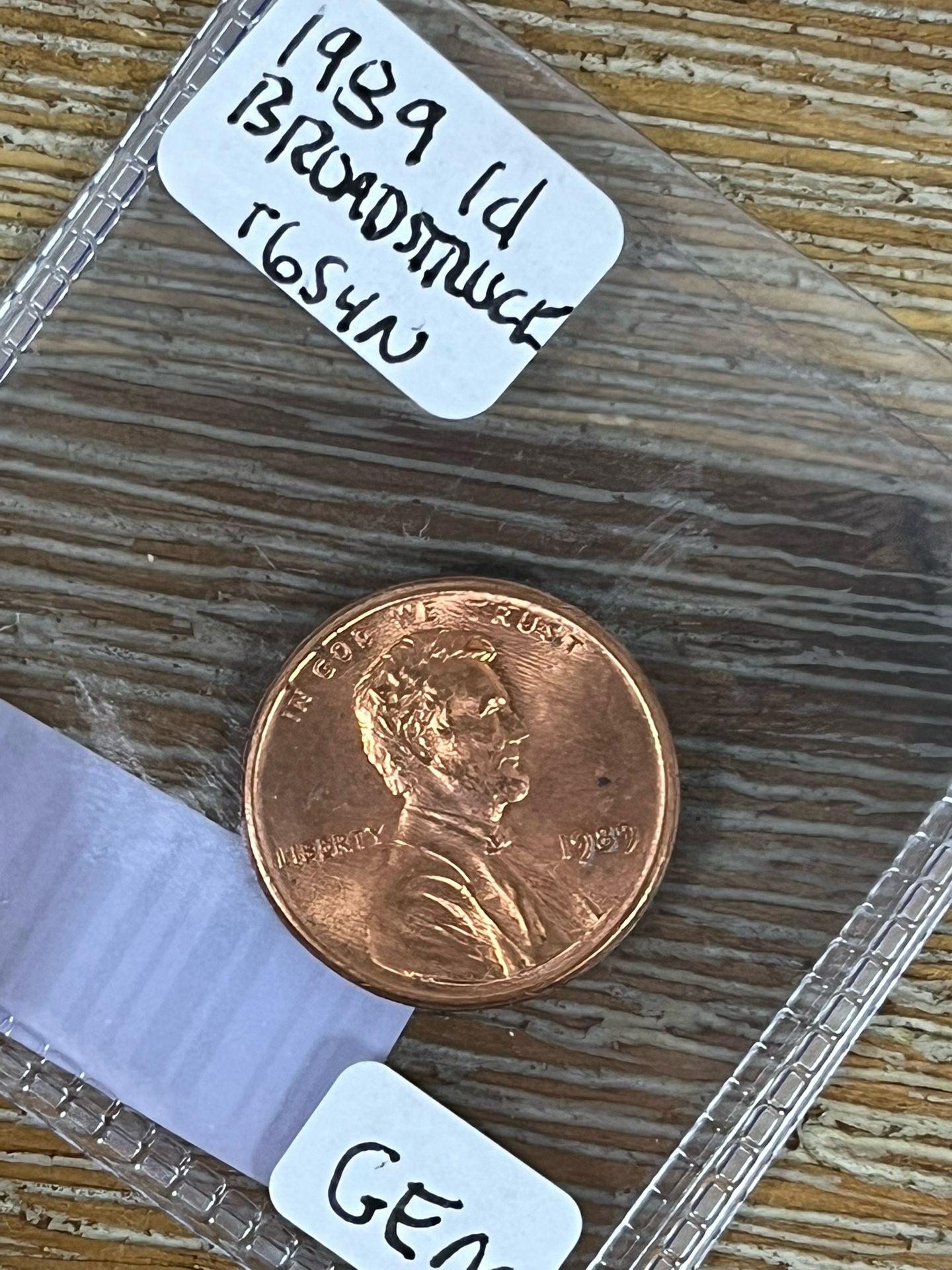Error Penny 1989 Philly Coin Uncirculated