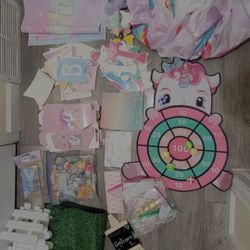 Huge Lot of Birthday Unicorn Décor