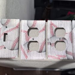 Baseball Light Switch & Outlet Covers 