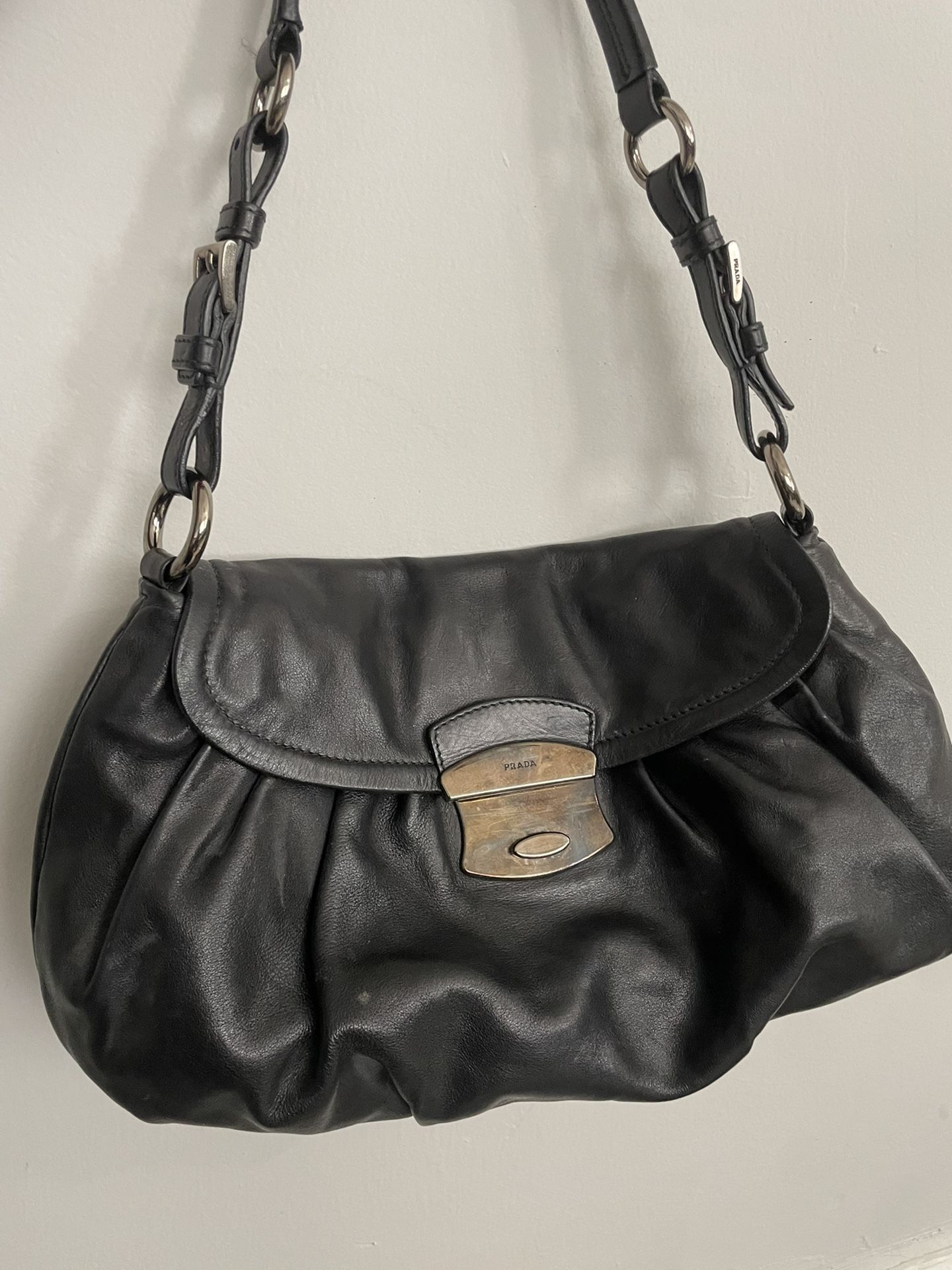 Prada Push lock Medium Shoulder Bag