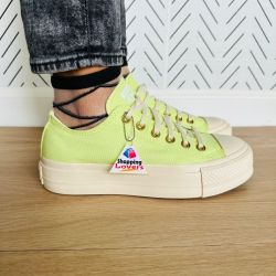 🤩Converse Sz 8 Women's Shoes All Star Lift Platform Ox Citron Green A09913F New