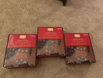 3 LED Accent Signs, 14x11 Happy Holiday & Season Greetings