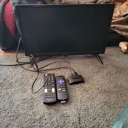 Insignia 19 In Flat-screen W Roku Express Streaming Device