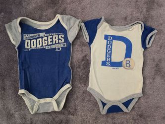 3/6 months Dodgers onesies