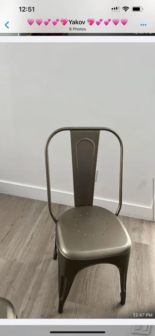 10 restoration hardware industrial metal chairs