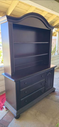 Bedroom dresser and hutch.  Buffet display hutch and cabinet