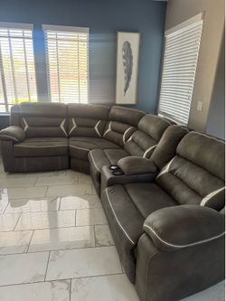 Brown living room