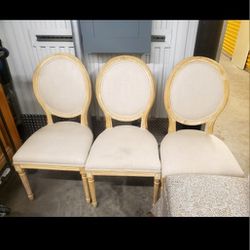Linen & Wood Chairs 