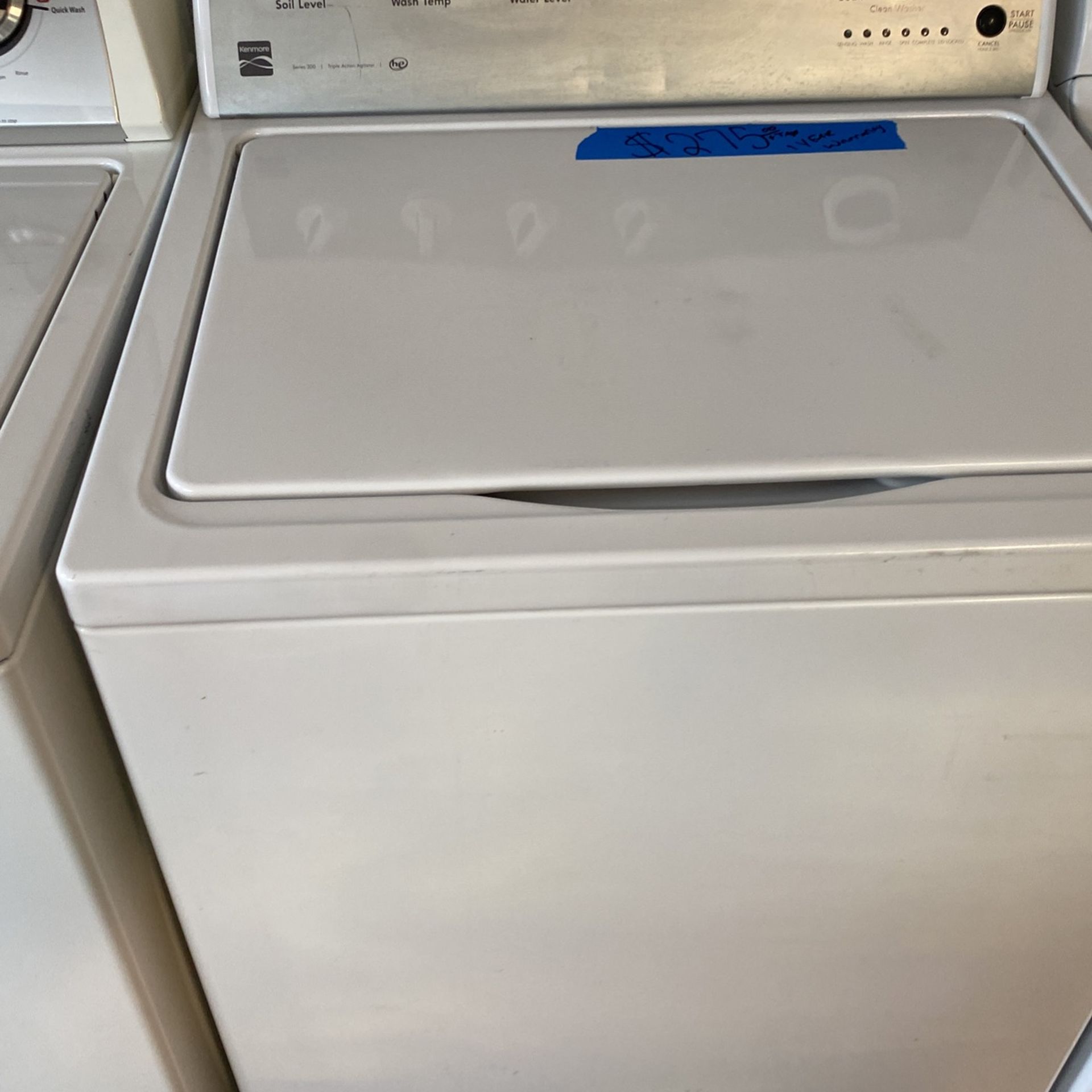 Kenmore Washer 1 Year Warranty , Kenmore Lavadora 1 Año de Garantía