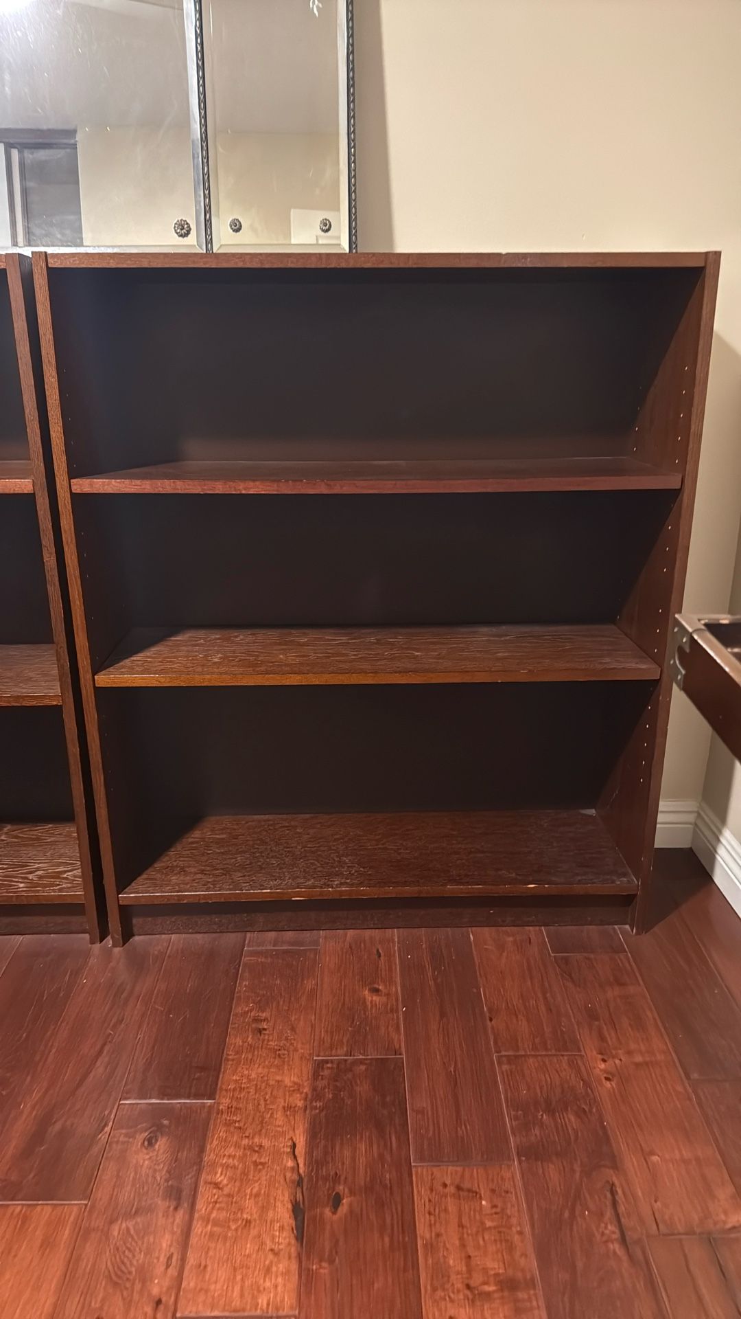 Bookshelf (Wood, Brown) x2