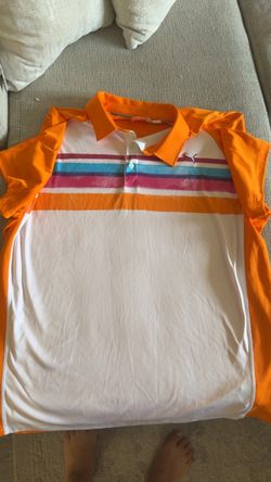 Puma Men's Striped Golf Polo Shirt