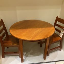 Kids Wood Table And Chair Set 