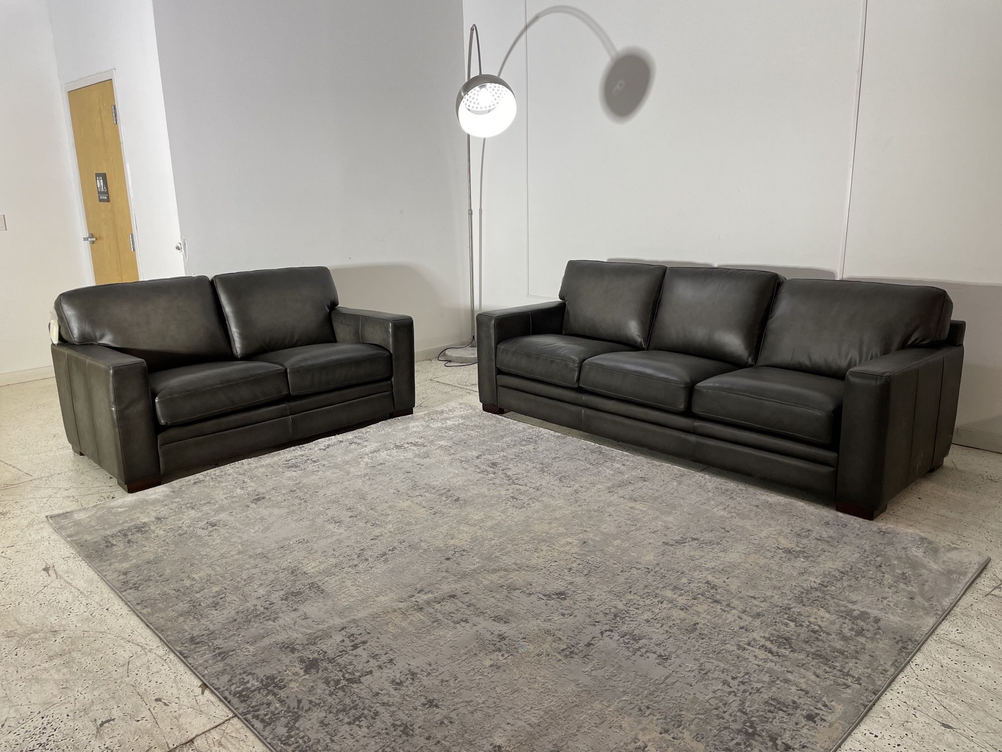 Luca Top Grain Leather Sofa And Loveseat