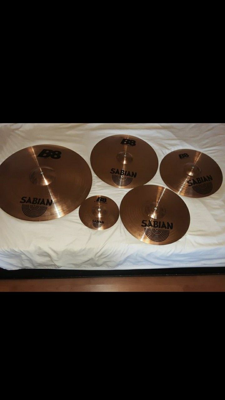 B8 Sabian whole set of cymbals great condition
