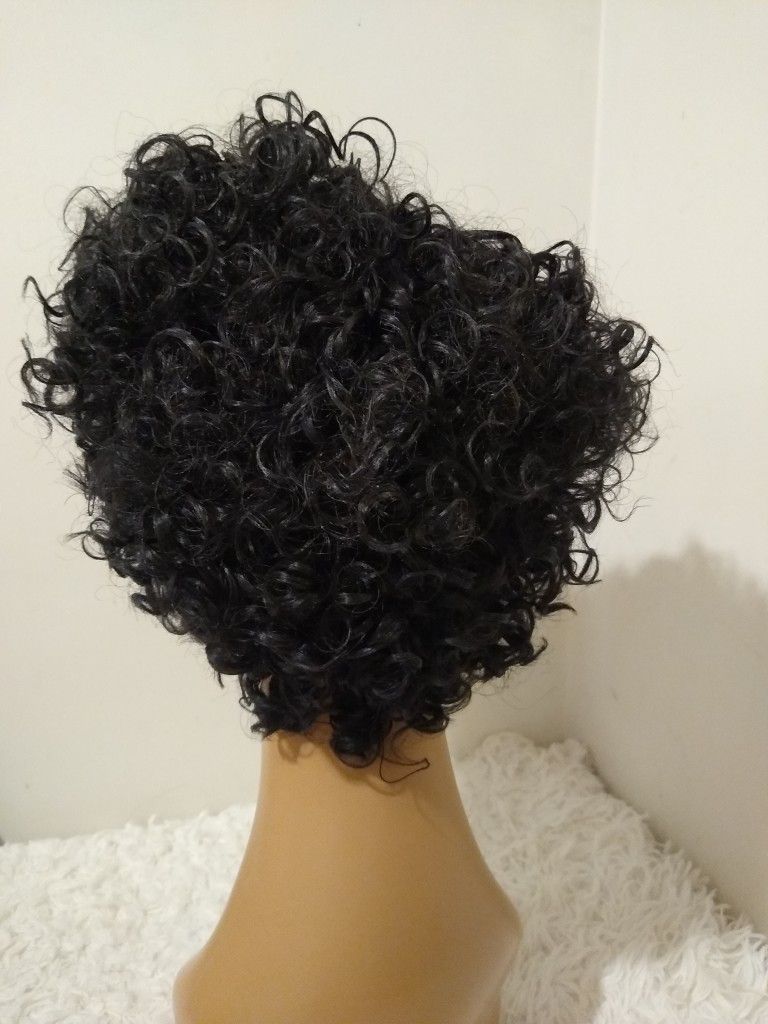 Human Hair Blend Wig
