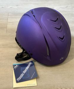 Ovation Metallic Deluxe Schooler Helmet Purple M/L 57-61cm, Equestrian NWOB