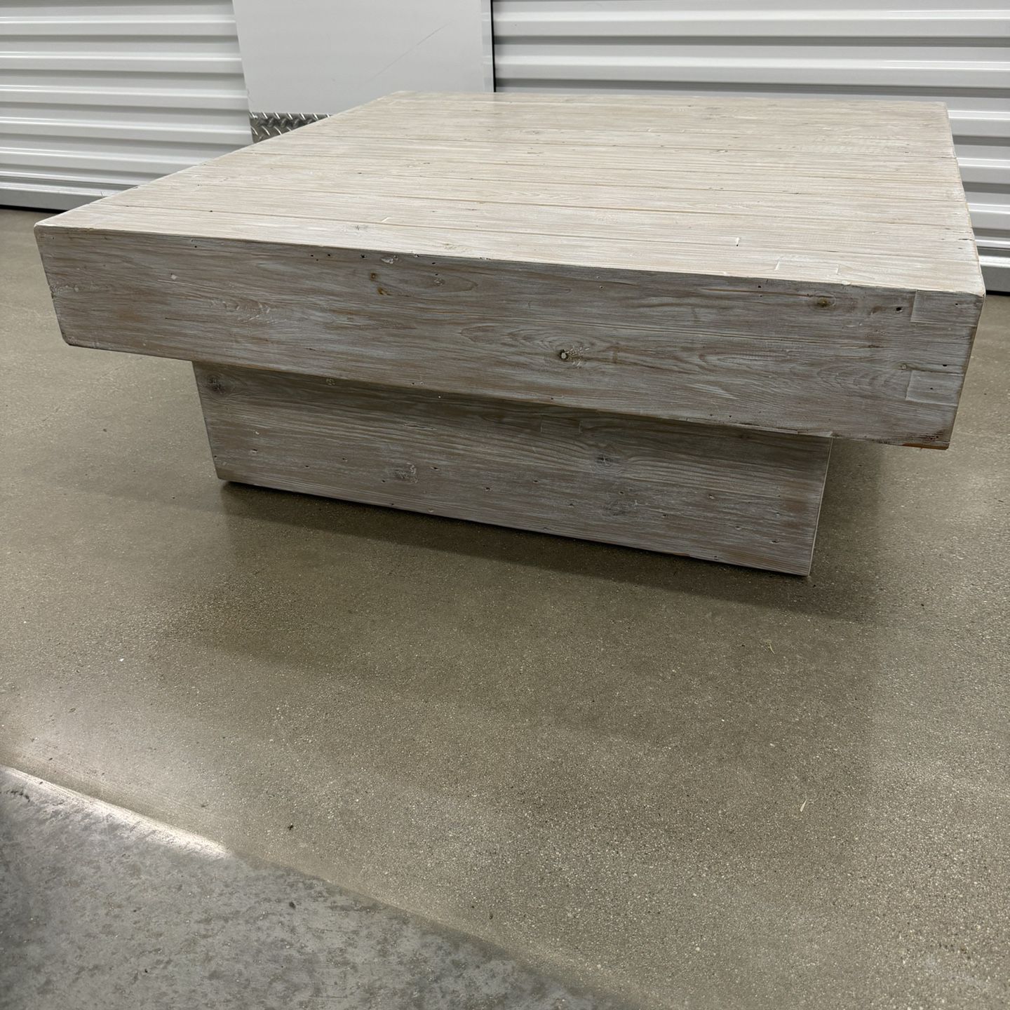 Beautiful Modern wood coffee table with drawers and matching side table