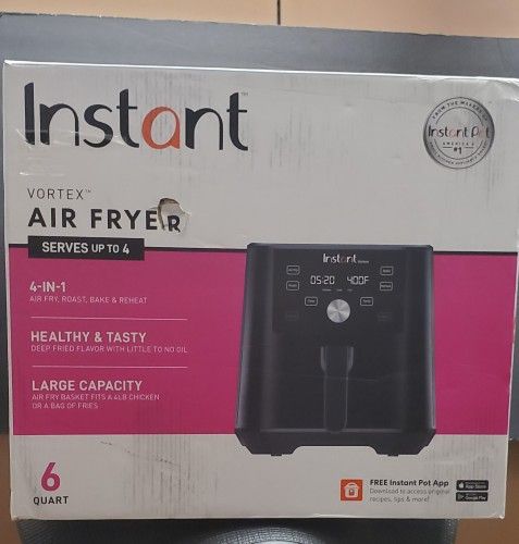 New Instant Pot Vortex 6qt. 4- In- 1 Air Fryer Oven