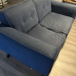Blue Suede Couch 