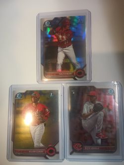 Lot Of 3 Cincinnati Reds Prospects 