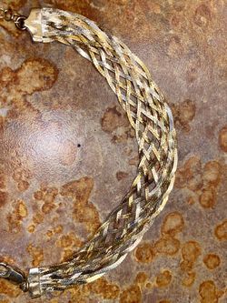 Gold Toned Italian Silver Bracelet
