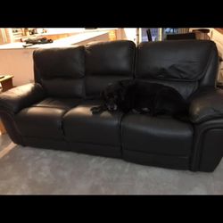 Leather Couch With Electric Recliner