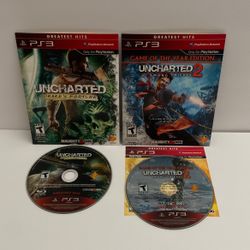 PS3 PlayStation Uncharted & Uncharted 2 Video Games 