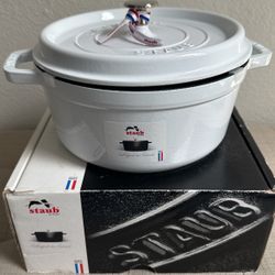 Staub White 4-Qt. Round Cocotte