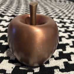 Vintage Heavy Duty Copper Style Apple Decor Figurine Collectible