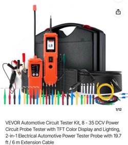 VEVOR Automotive Circuit Tester Kit, 8 - 35 DCV Power Circuit Probe Tester with TFT Color Display and Lighting