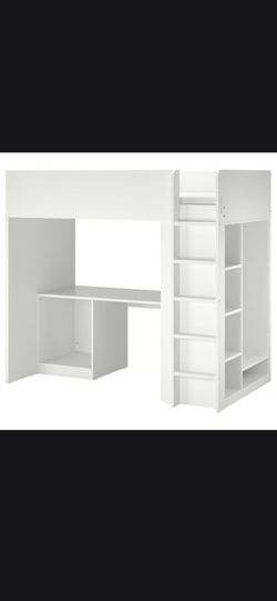 IKEA bunk bed with desk