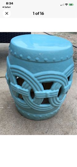 Chinese ceramics garden stool blue , Heavy