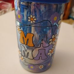 Mom glass cup